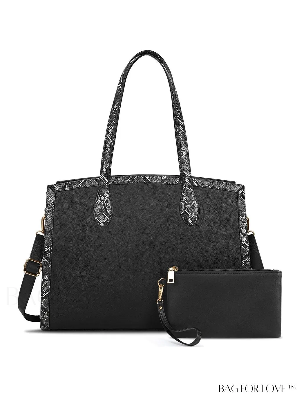 BagForLove - 15.6 Inch Laptop Tote Bags - Stylish Waterproof Briefcase for Women - Office Business Shoulder Bag Set