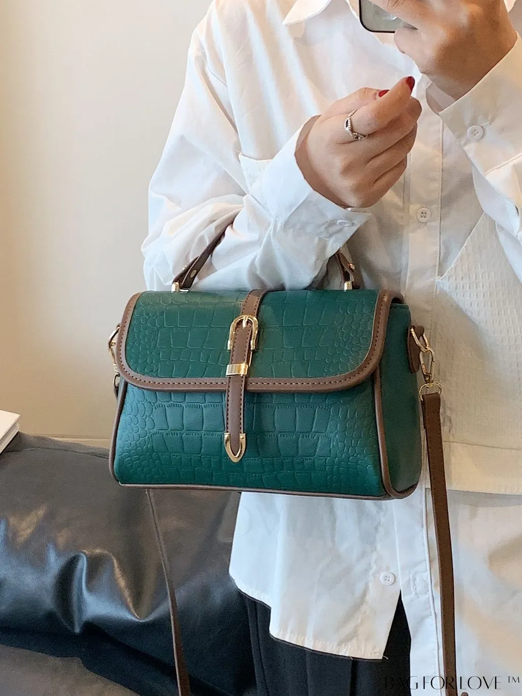 BagForLove - Business Style Womens Stone Texture Tote and Crossbody Bag