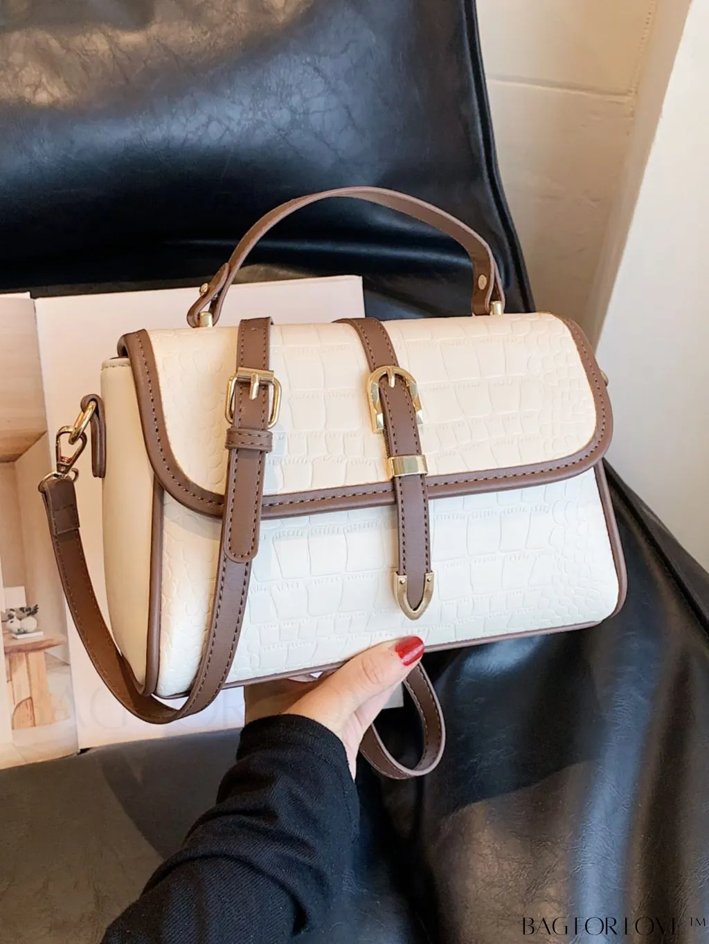 BagForLove - Business Style Womens Stone Texture Tote and Crossbody Bag