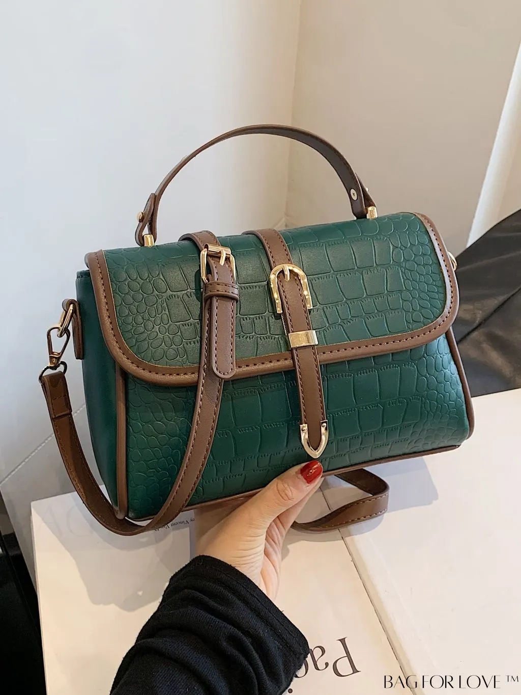 BagForLove - Business Style Womens Stone Texture Tote and Crossbody Bag