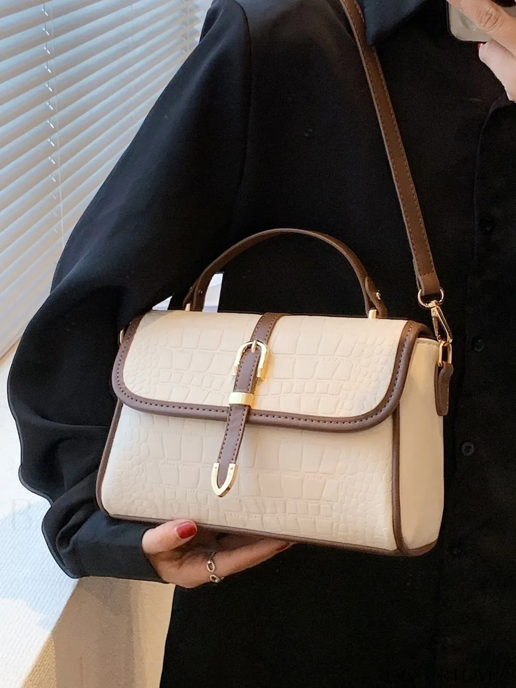 BagForLove - Business Style Womens Stone Texture Tote and Crossbody Bag