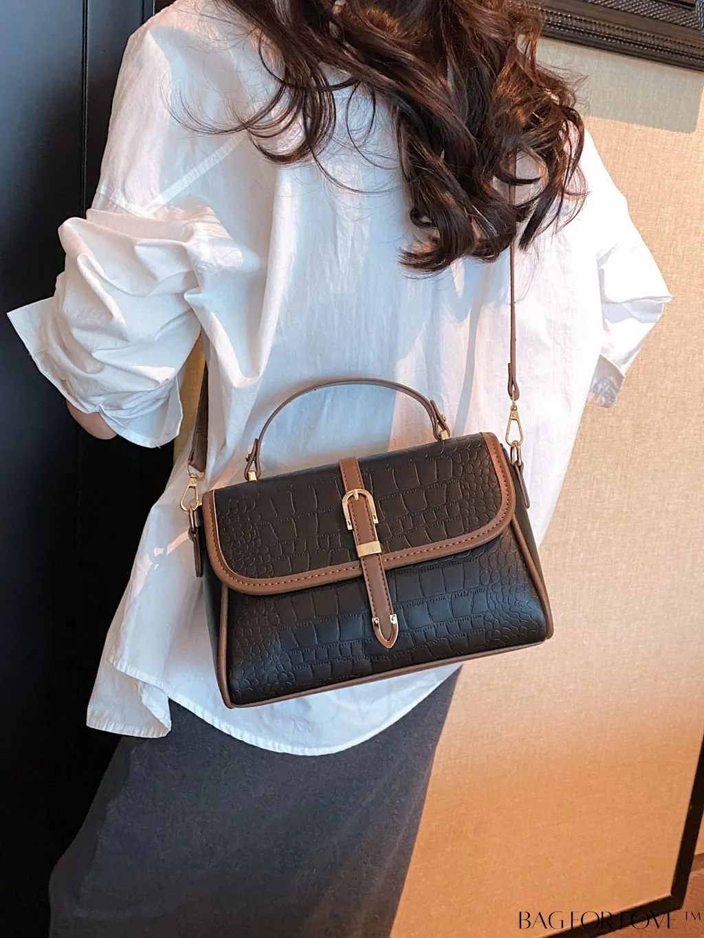 BagForLove - Business Style Womens Stone Texture Tote and Crossbody Bag