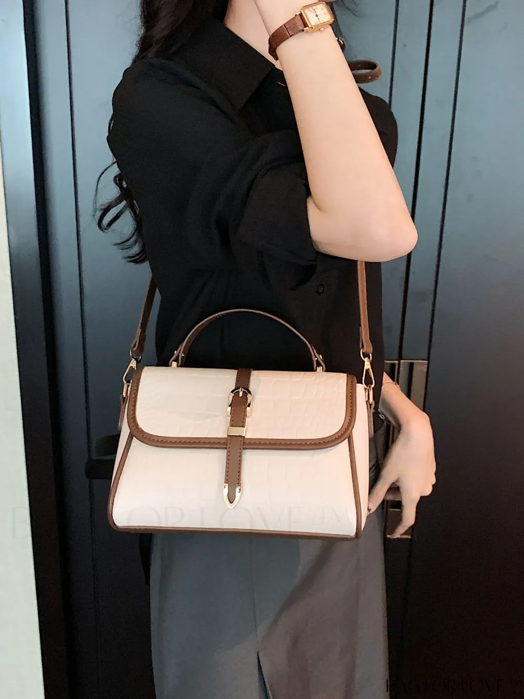 BagForLove - Business Style Womens Stone Texture Tote and Crossbody Bag
