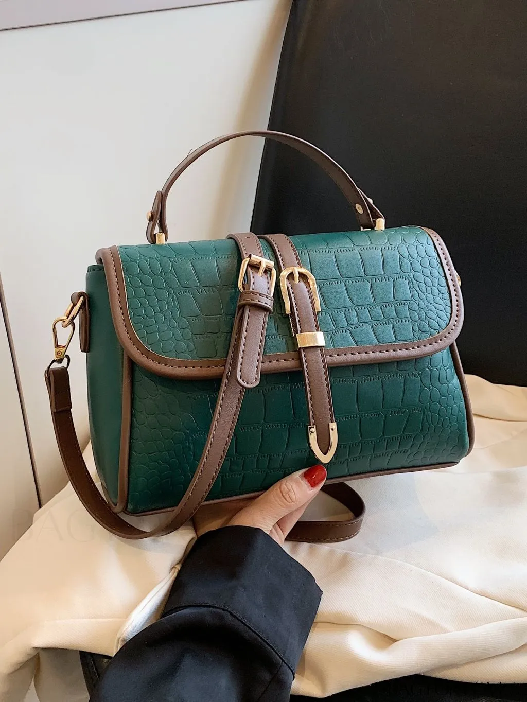 BagForLove - Business Style Womens Stone Texture Tote and Crossbody Bag