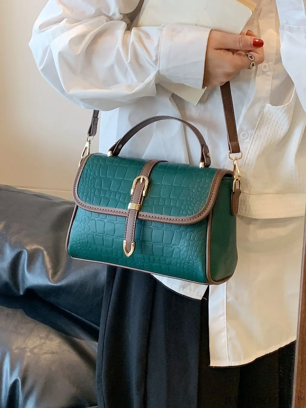 BagForLove - Business Style Womens Stone Texture Tote and Crossbody Bag