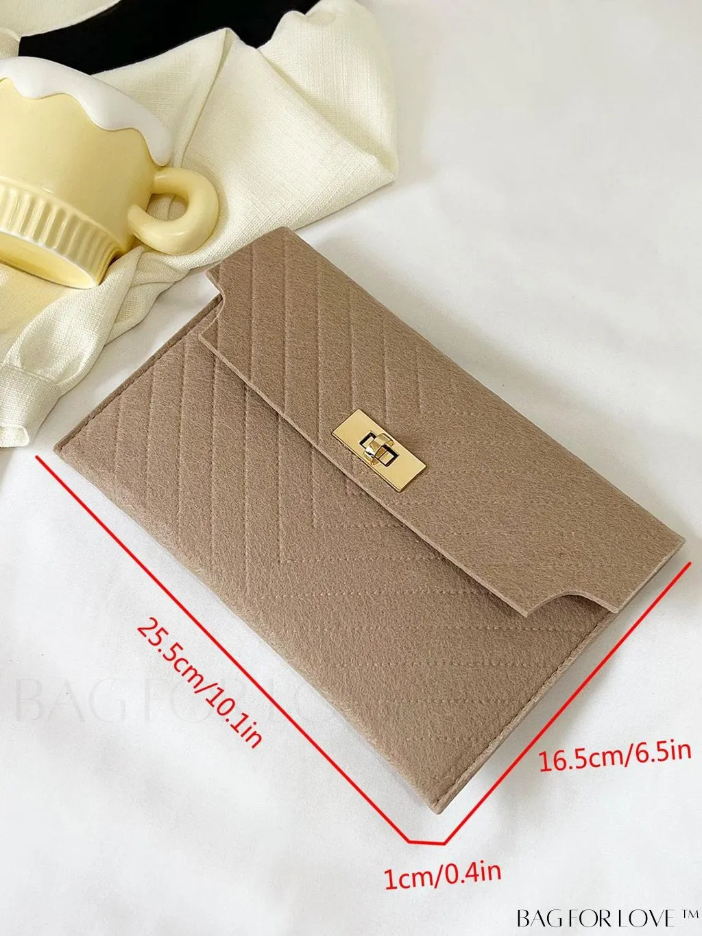 BagForLove - Chic Chevron Envelope Clutch in Solid Colors - Fashionable and Versatile
