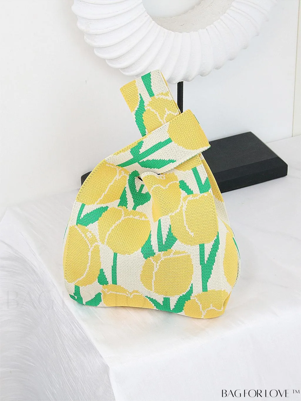 BagForLove - Chic Geometric Crochet Tote: Stylish Color Block Design, Perfect for Vacations