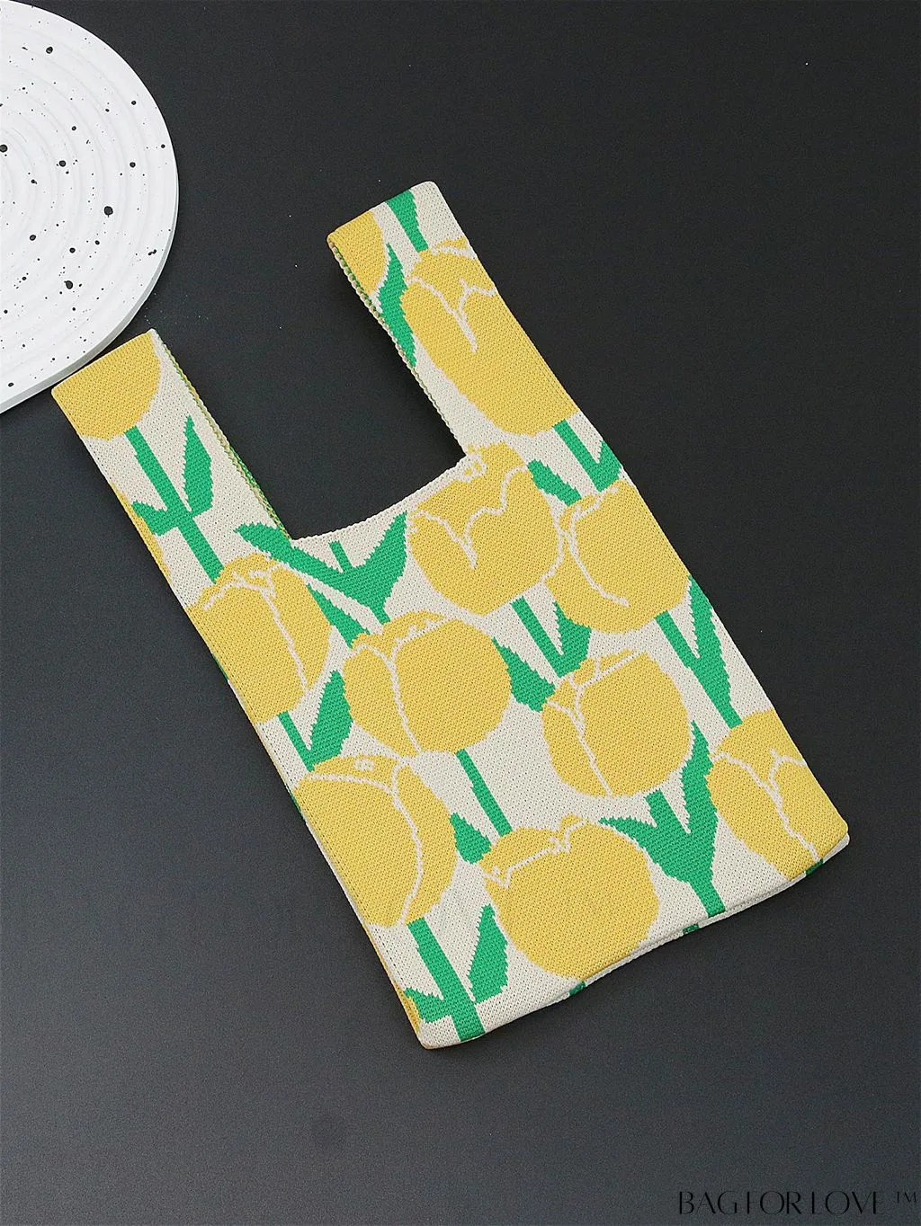BagForLove - Chic Geometric Crochet Tote: Stylish Color Block Design, Perfect for Vacations
