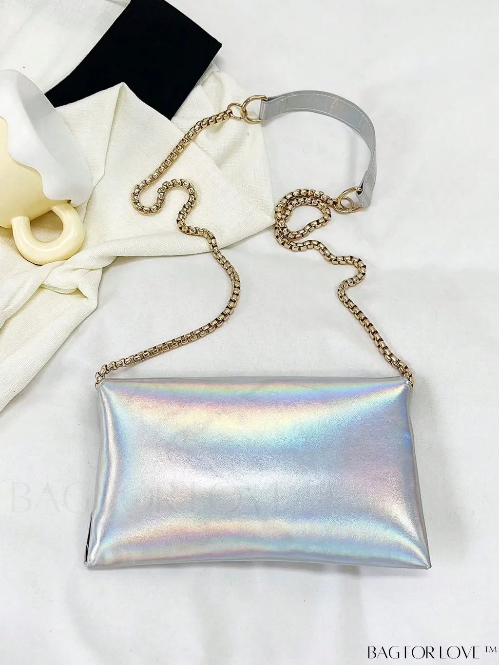 BagForLove - Chic PU Envelope Bag with Chain Flap