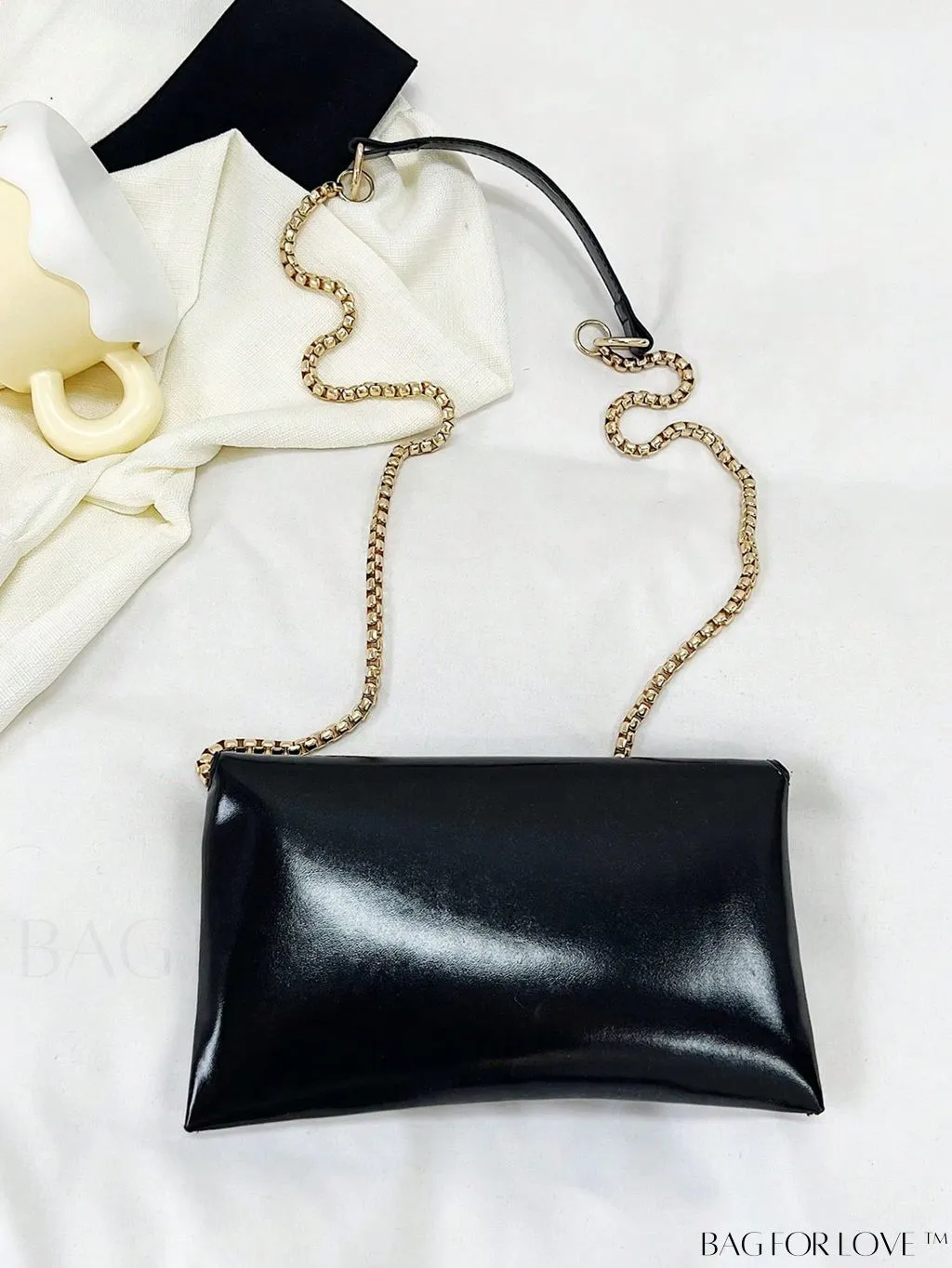 BagForLove - Chic PU Envelope Bag with Chain Flap