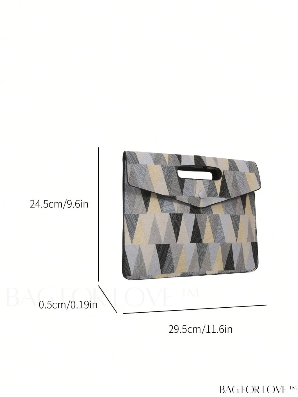 BagForLove - Chic PU Envelope Bag with Geometric Pattern - Stylish and Sophisticated