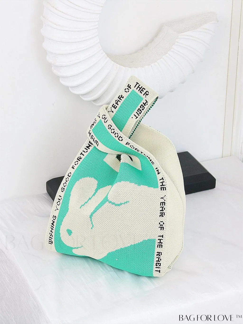 BagForLove - Compact Double Handle Crochet Bag with Delicate Floral Pattern