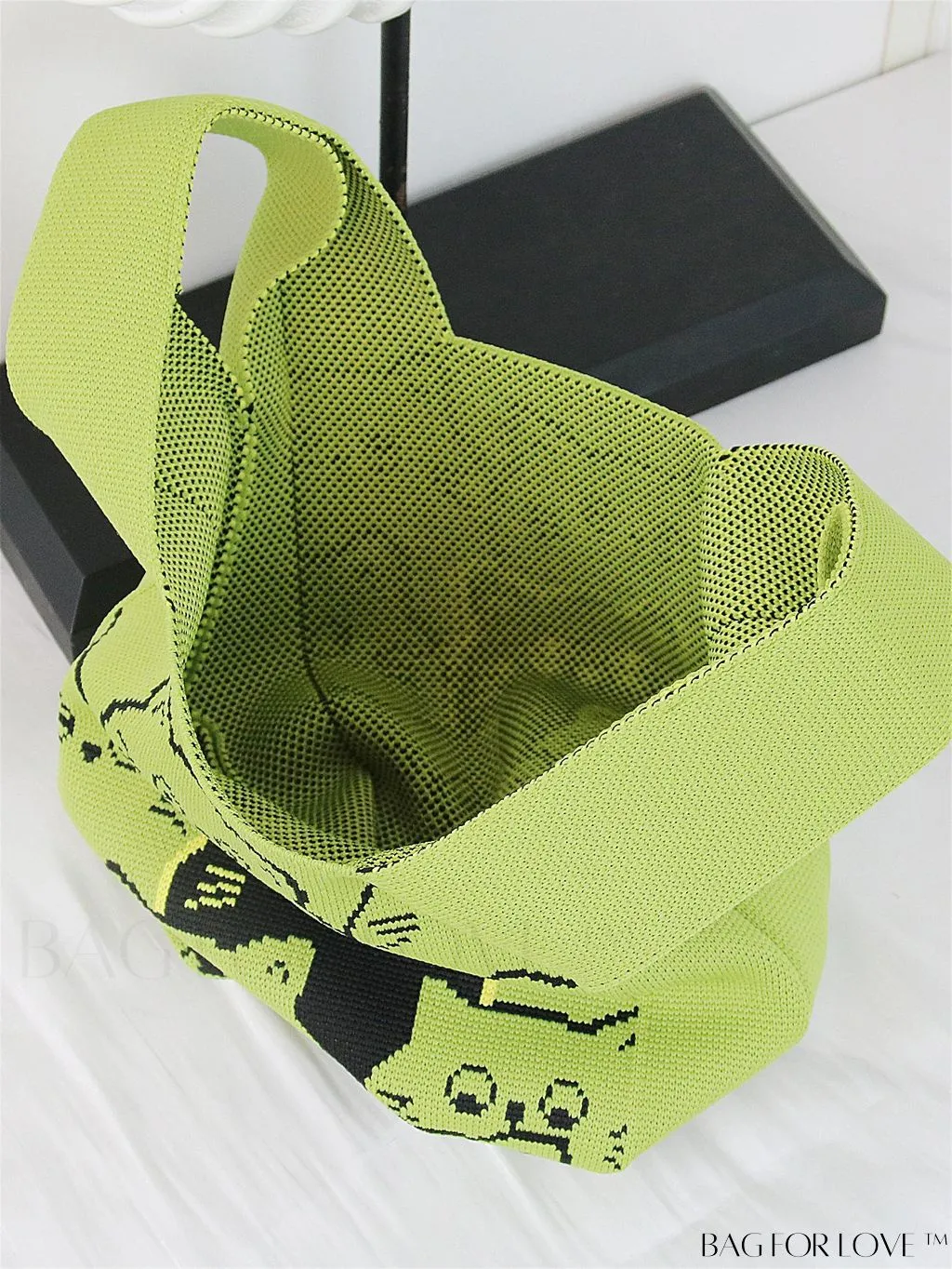 BagForLove - Compact Double Handle Crochet Bag with Delicate Floral Pattern