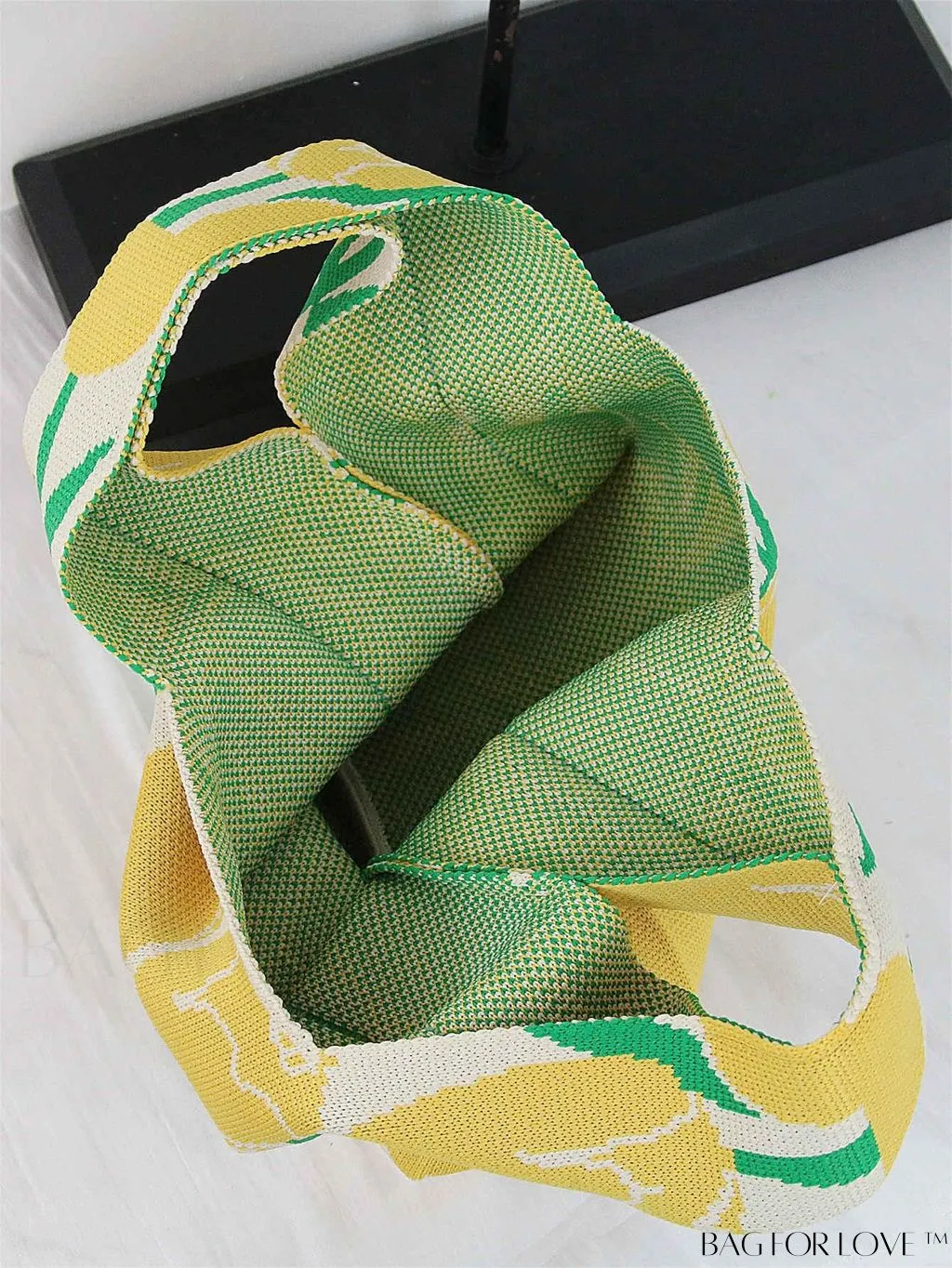 BagForLove - Compact Double Handle Crochet Bag with Delicate Floral Pattern