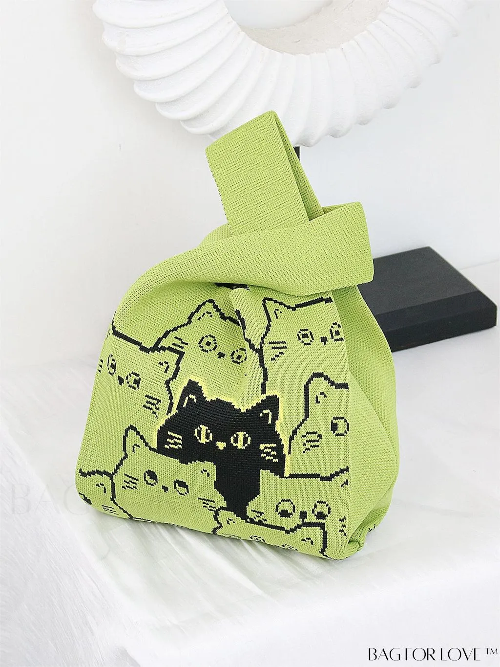 BagForLove - Compact Double Handle Crochet Bag with Delicate Floral Pattern