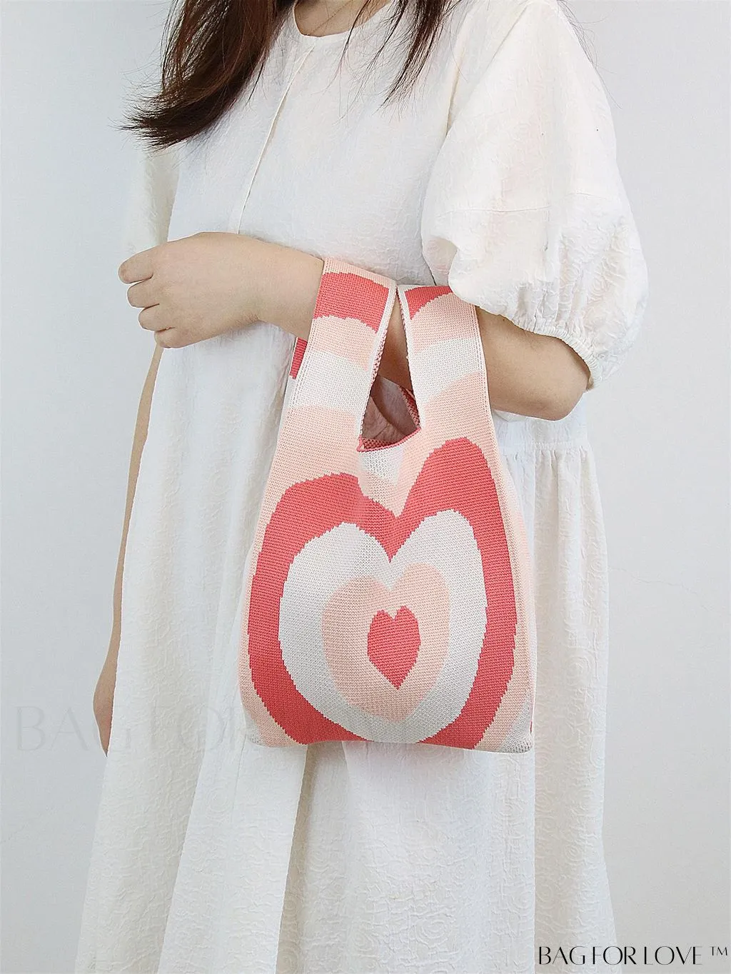 BagForLove - Compact Double Handle Crochet Bag with Delicate Floral Pattern