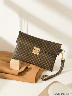 BagForLove - Compact Geometric Envelope Bag with Stylish Metal Accents