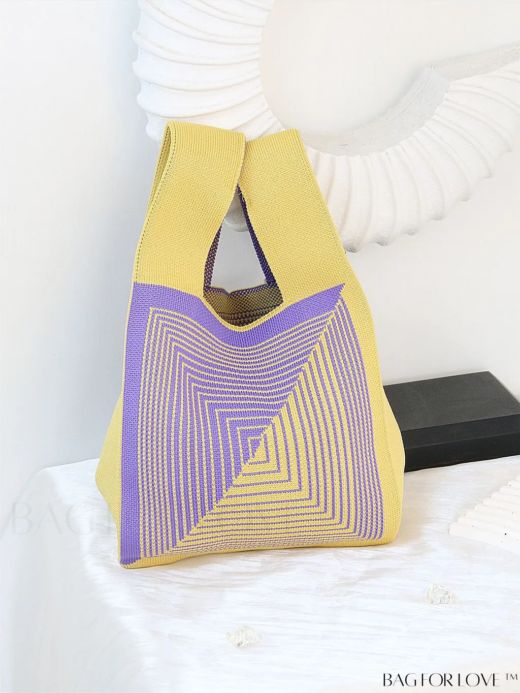BagForLove - Compact Geometric Satchel Bag with Double Handles
