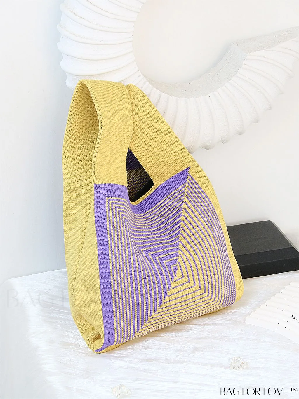 BagForLove - Compact Geometric Satchel Bag with Double Handles