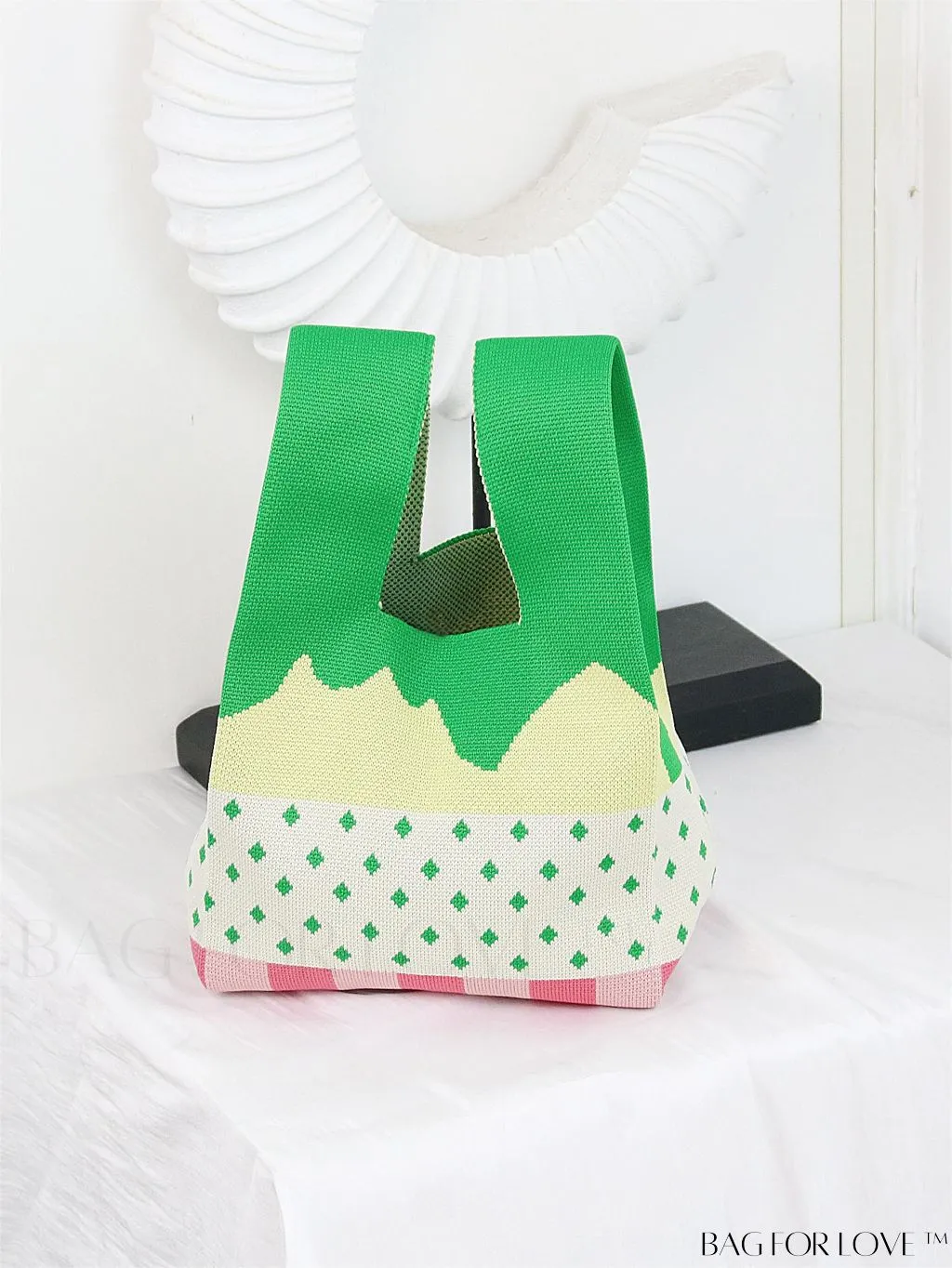 BagForLove - Compact Geometric Satchel Bag with Double Handles