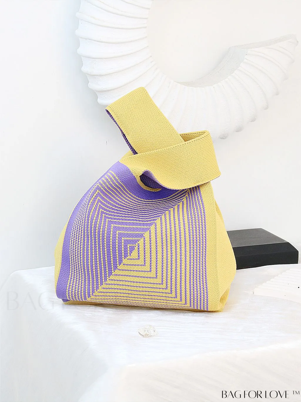 BagForLove - Compact Geometric Satchel Bag with Double Handles