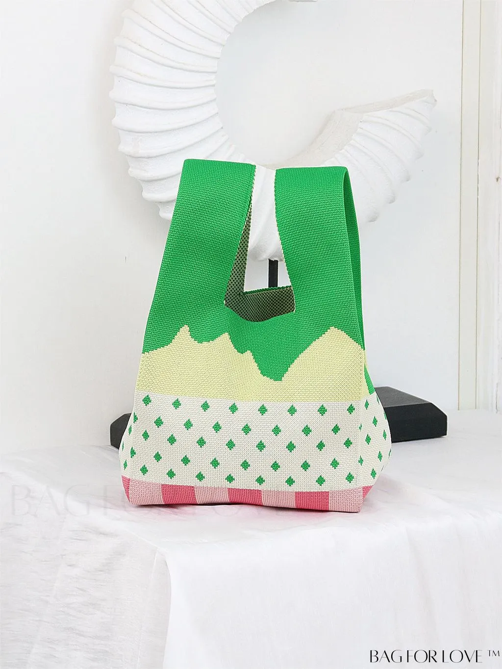 BagForLove - Compact Geometric Satchel Bag with Double Handles