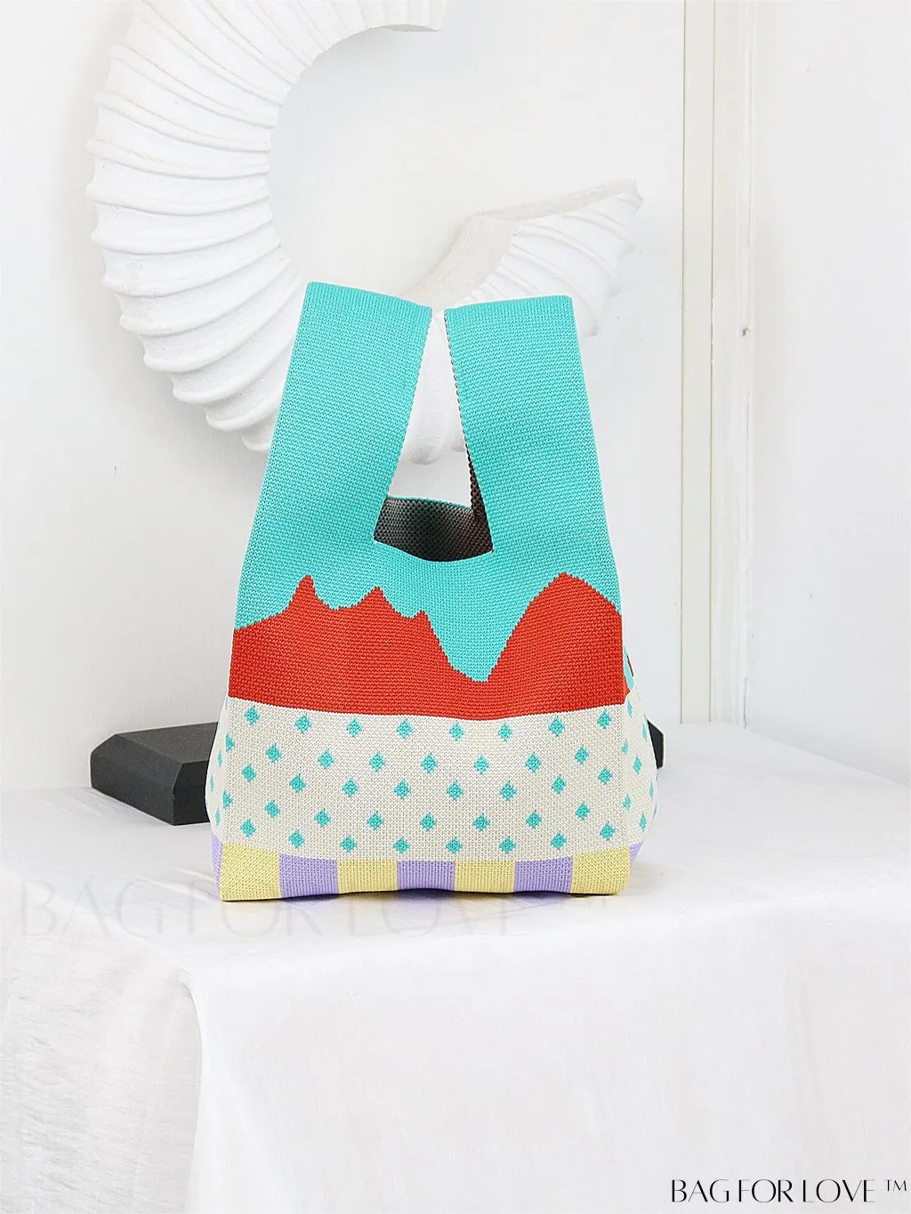 BagForLove - Compact Geometric Satchel Bag with Double Handles