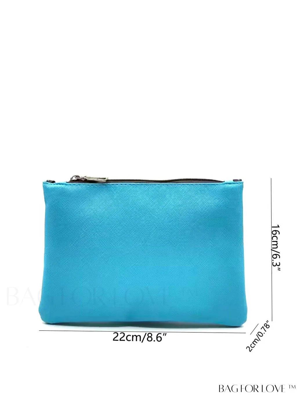BagForLove - Compact Zippered Square Bag in Sleek Blue Design