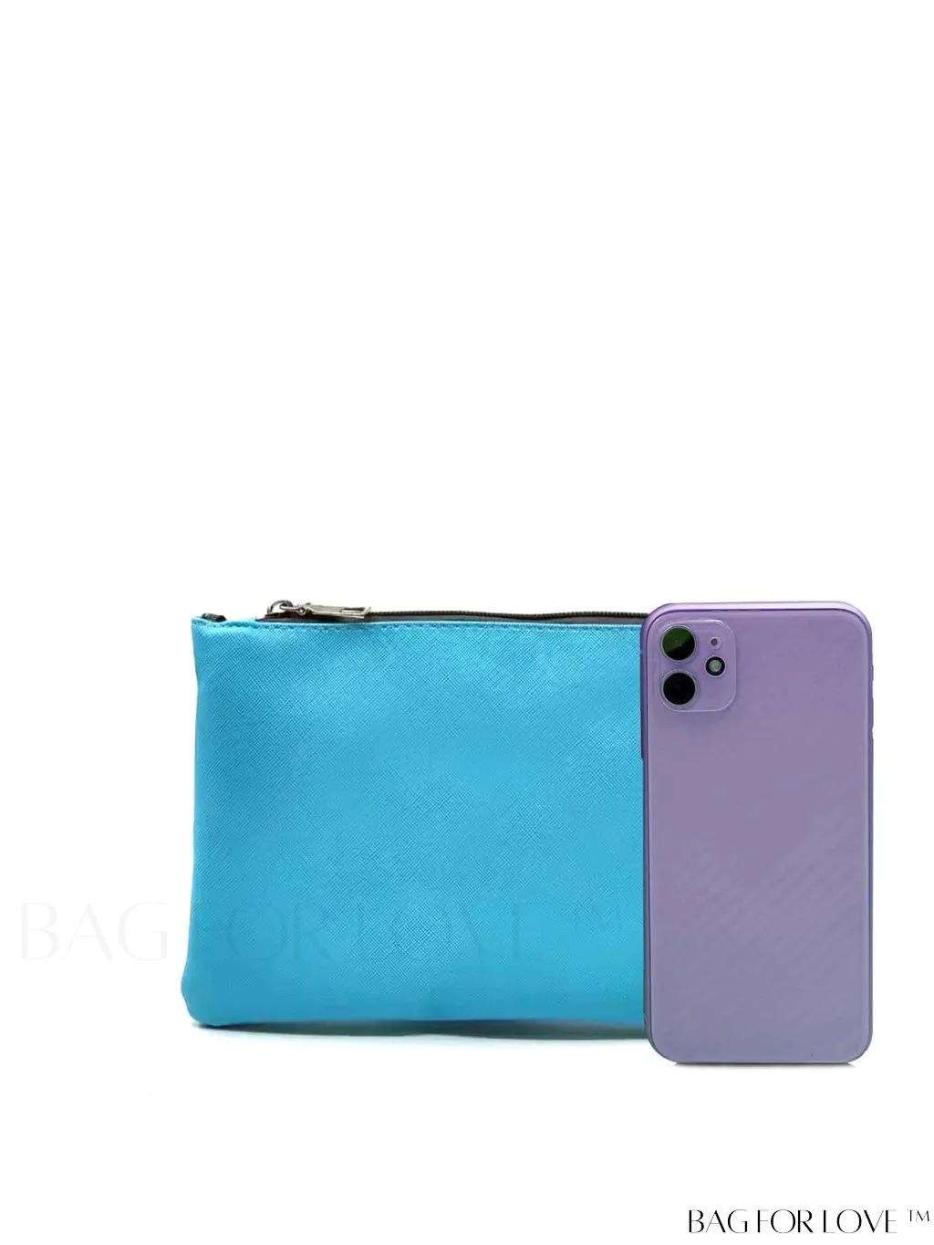 BagForLove - Compact Zippered Square Bag in Sleek Blue Design