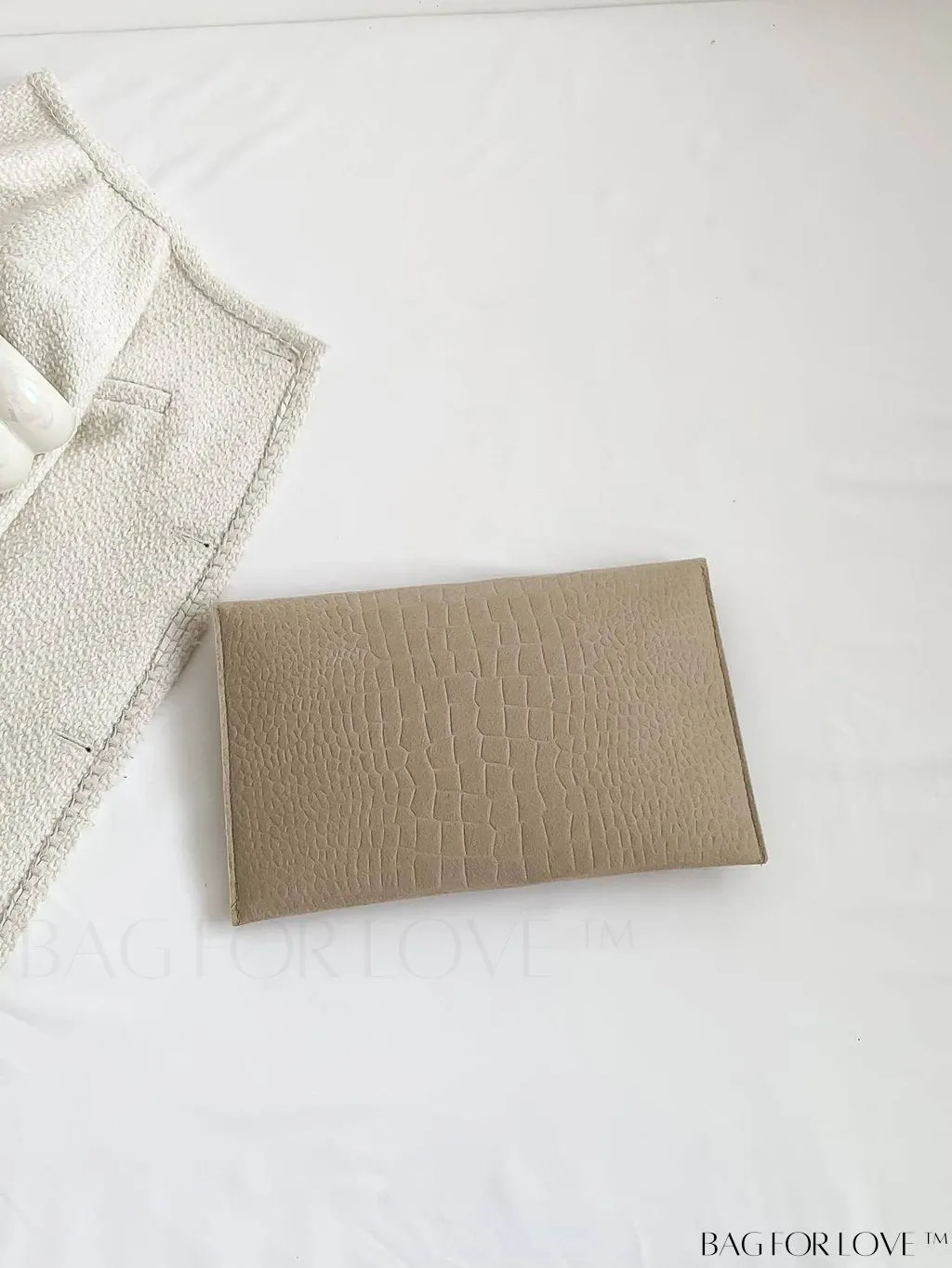 BagForLove - Croc-Embossed Envelope Flap Bag