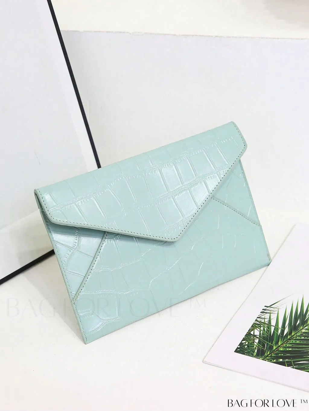 BagForLove - PURSE: Sleek Geometric Envelope Bag with Graphic Motif