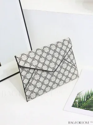 BagForLove - PURSE: Sleek Geometric Envelope Bag with Graphic Motif