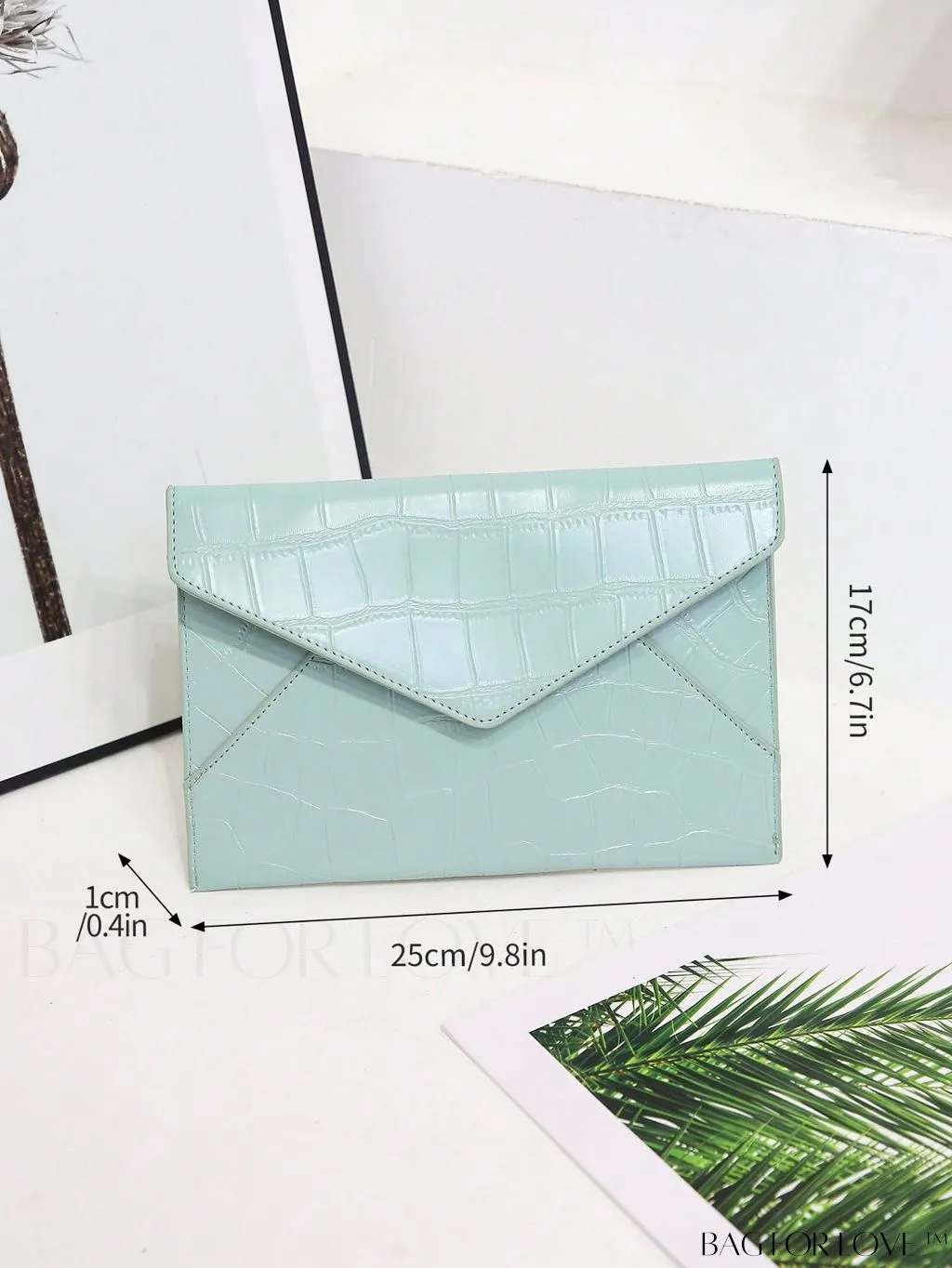 BagForLove - PURSE: Sleek Geometric Envelope Bag with Graphic Motif