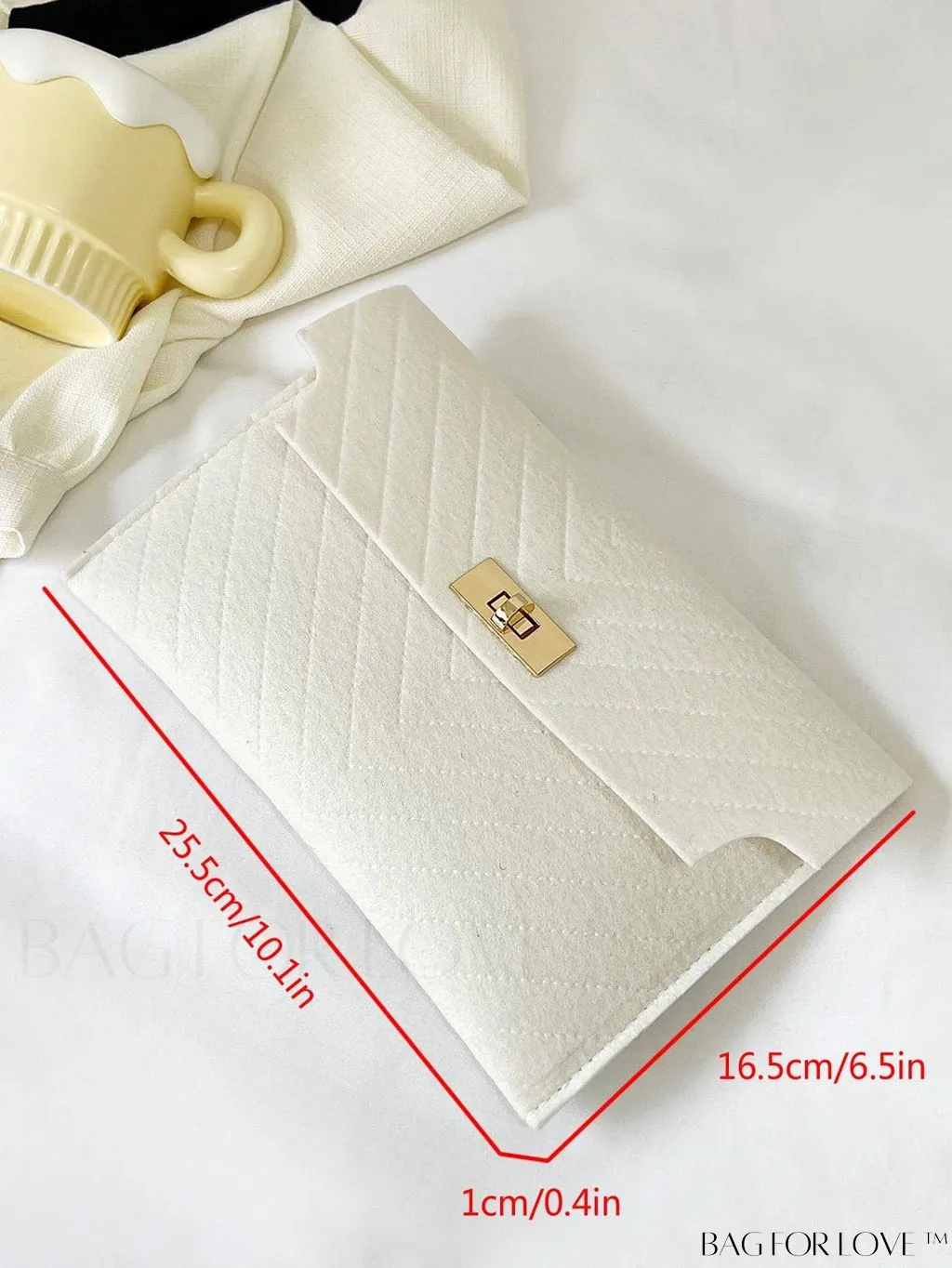 BagForLove - Stylish Envelope Clutch Bag with Chevron Pattern and Solid Color