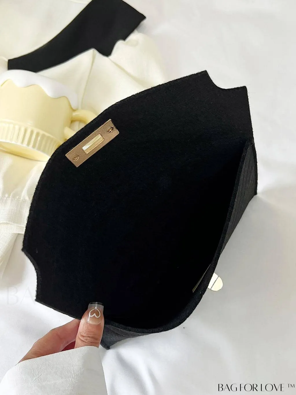 BagForLove - Stylish Envelope Clutch Bag with Chevron Pattern and Solid Color
