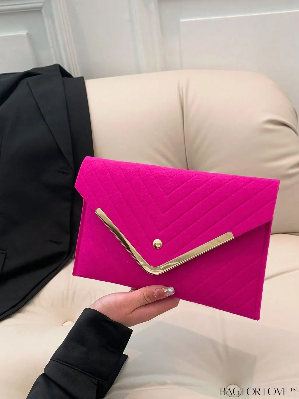 BagForLove - Stylish Medium Chevron Envelope Bag