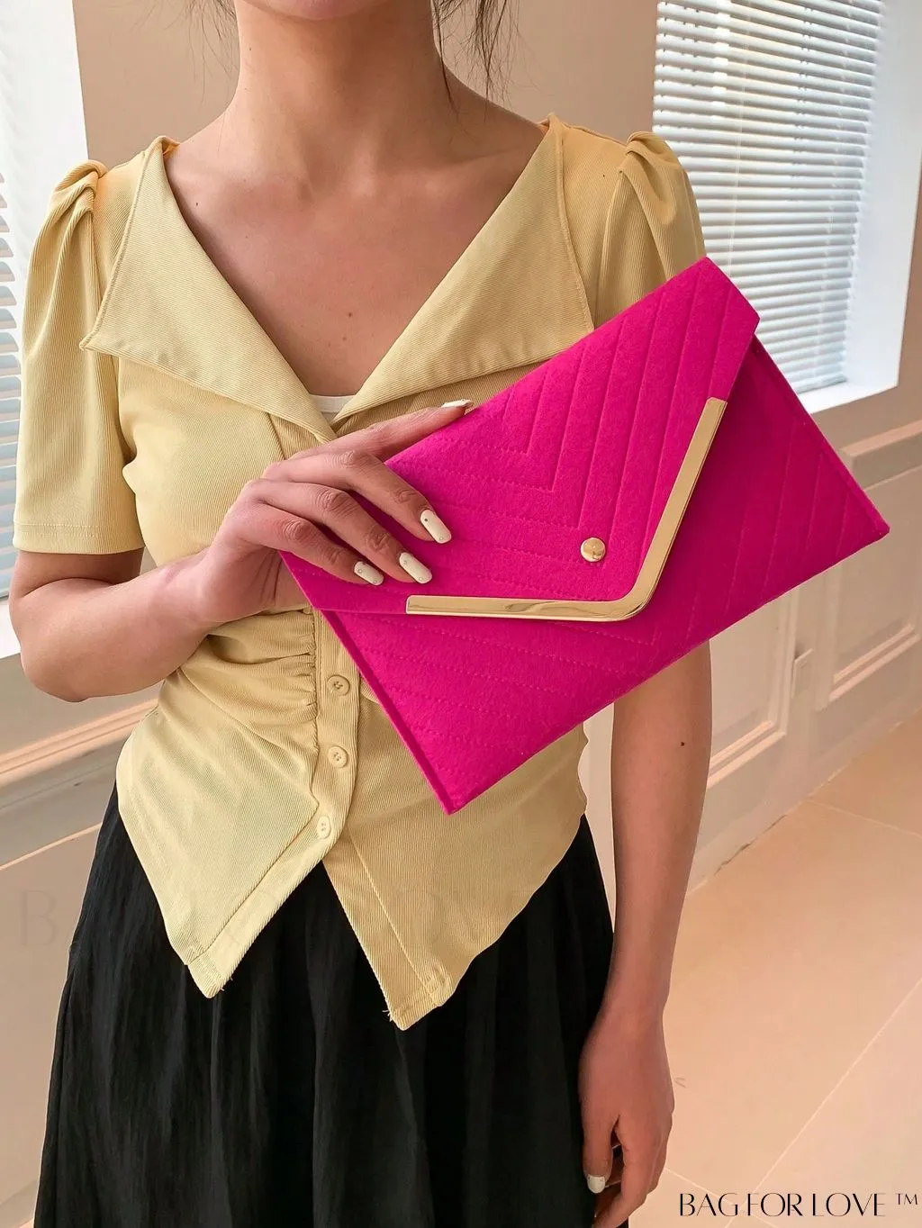 BagForLove - Stylish Medium Chevron Envelope Bag