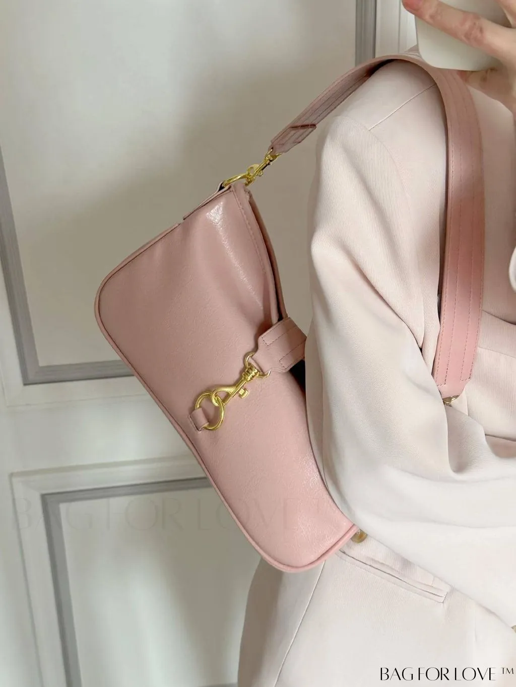 BagForLove - Stylish Pink PU Shoulder Bag - Timeless Vintage Design