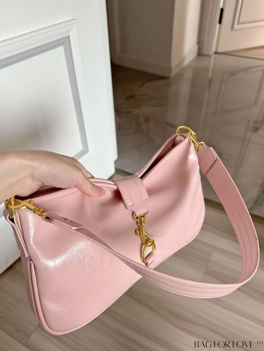 BagForLove - Stylish Pink PU Shoulder Bag - Timeless Vintage Design