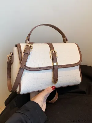 BagForLove - Stylish Stone-Embossed Womens Tote Crossbody Bag for Minimalist Business Professionals