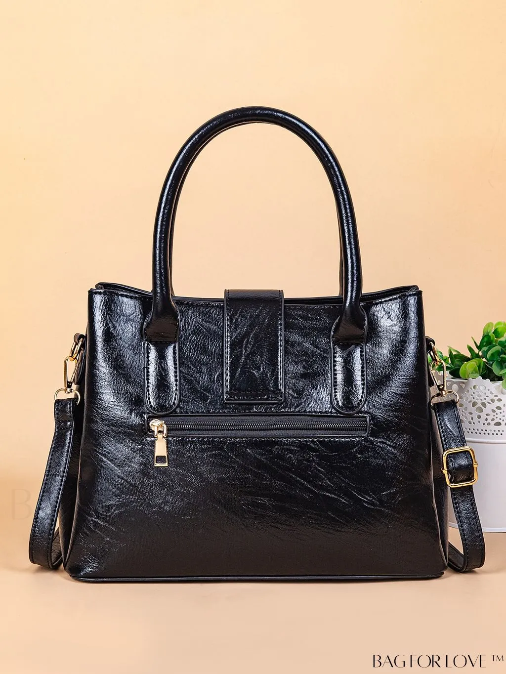 BagForLove - Stylish Vintage Crossbody Handbags with Triple Zipper - Set of 2
