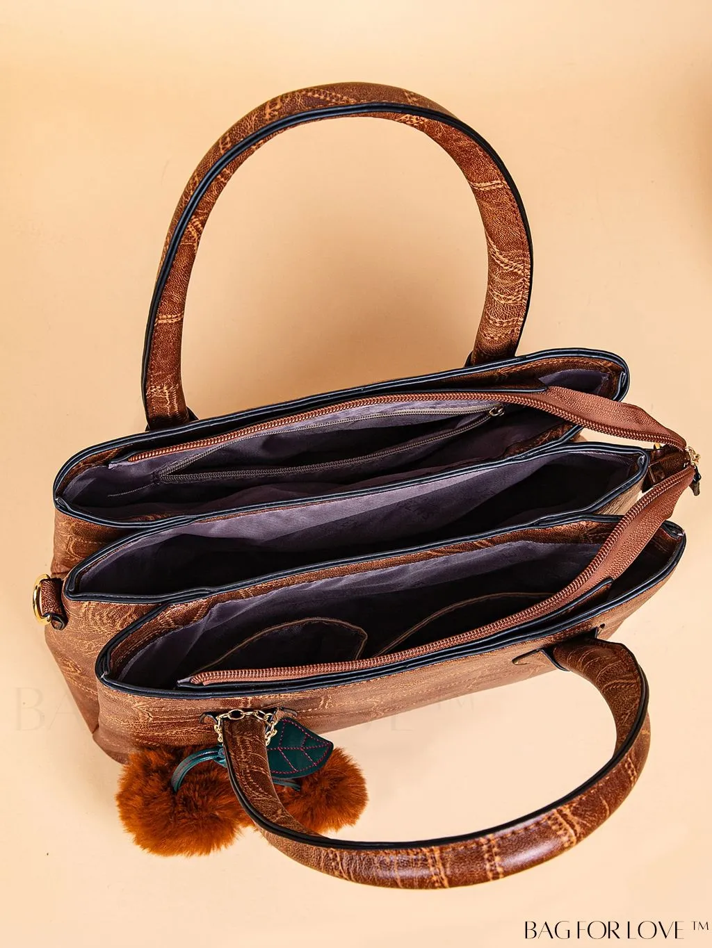 BagForLove - Stylish Vintage Handbag with Sling Strap - 2 Compartments, Elegant Design