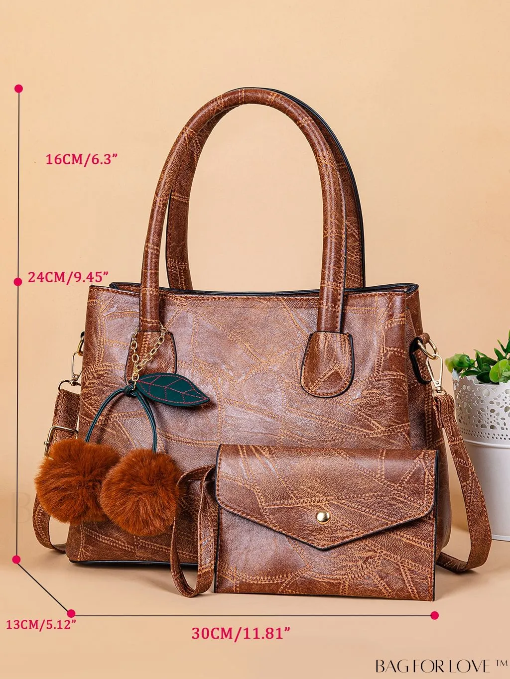 BagForLove - Stylish Vintage Handbag with Sling Strap - 2 Compartments, Elegant Design