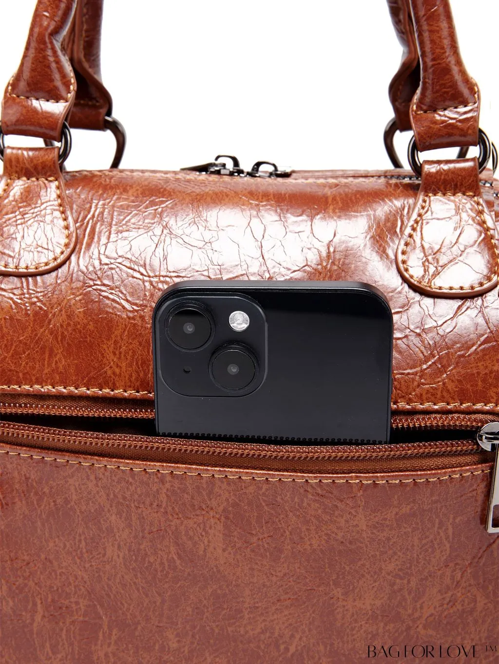BagForLove - Timeless PU Leather Handheld Boston Bag with Vintage Charm