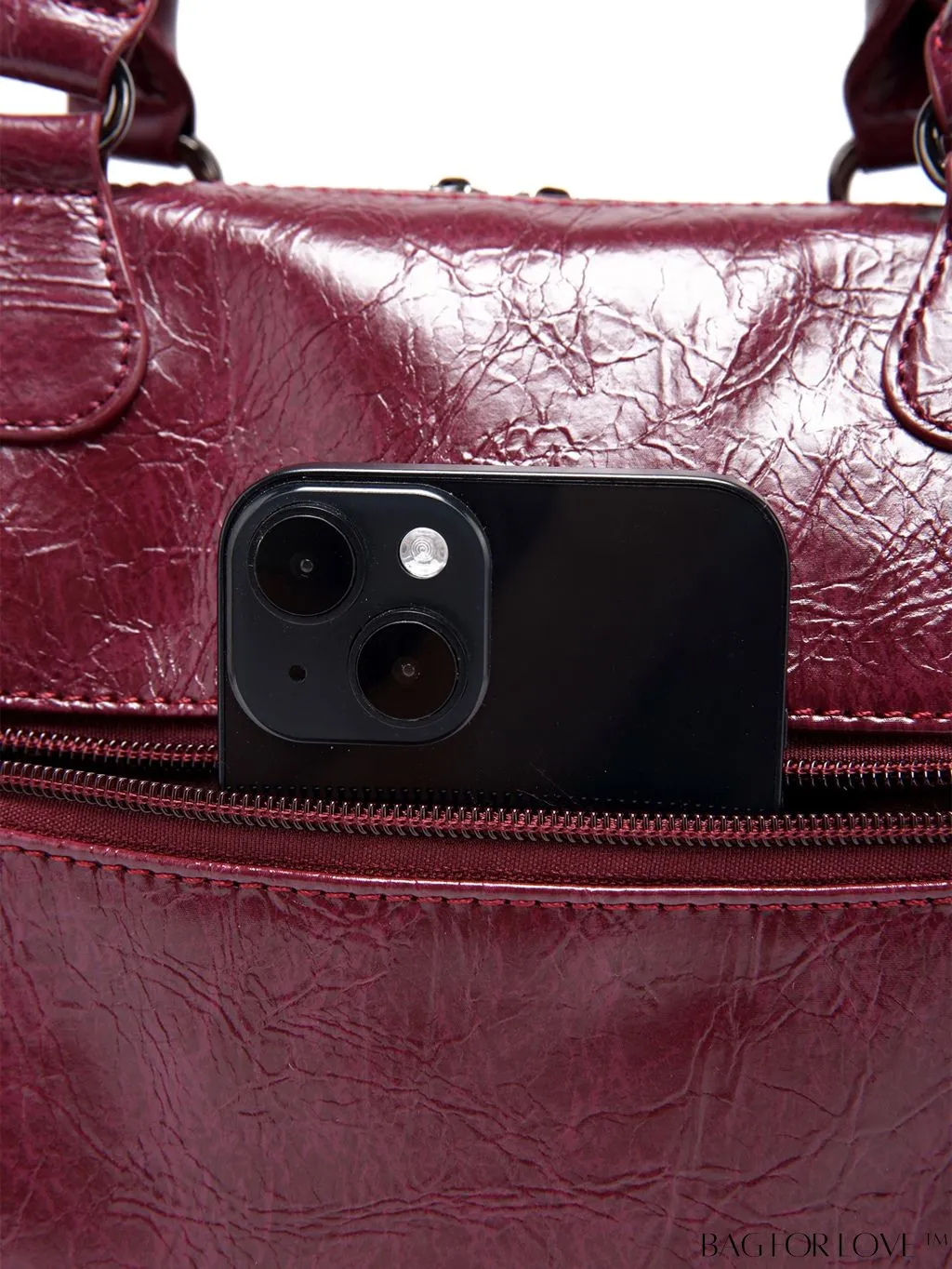 BagForLove - Timeless PU Leather Handheld Boston Bag with Vintage Charm