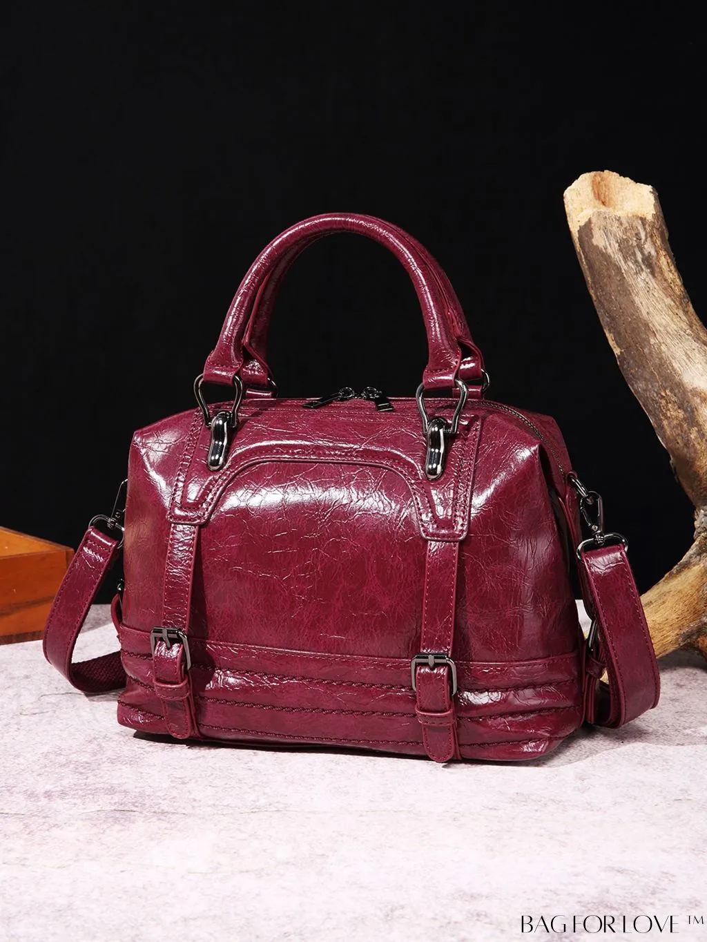 BagForLove - Timeless Vintage Boston Bag - Effortless Elegance with Handle