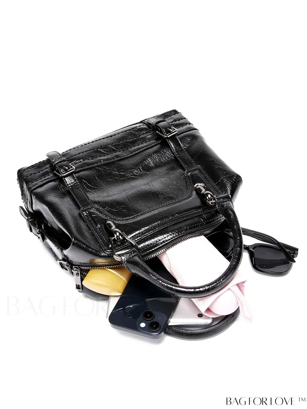 BagForLove - Timeless Vintage Boston Bag - Effortless Elegance with Handle