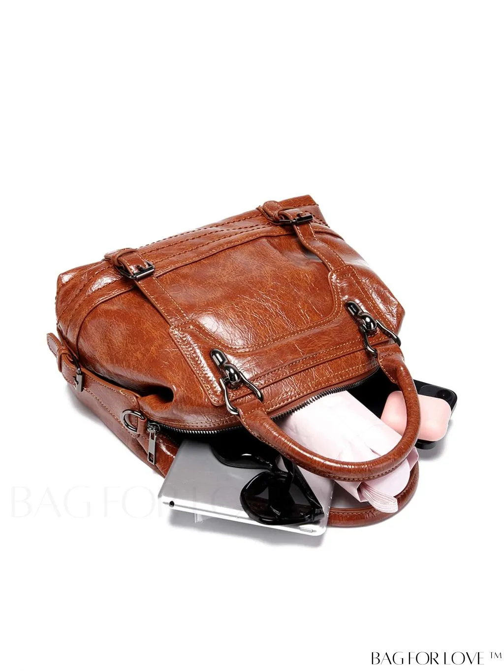 BagForLove - Timeless Vintage Boston Bag - Effortless Elegance with Handle