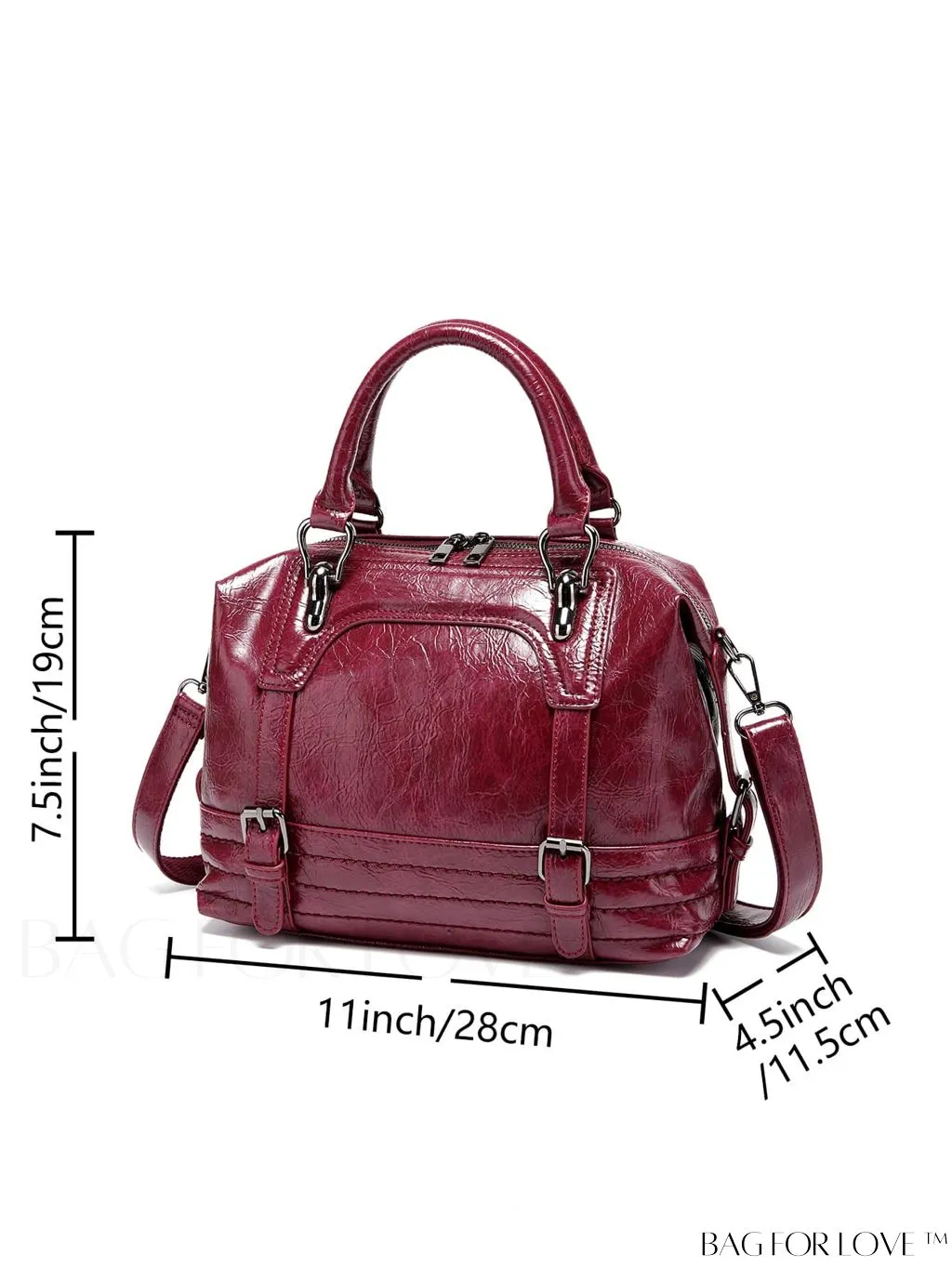 BagForLove - Timeless Vintage Boston Bag - Effortless Elegance with Handle
