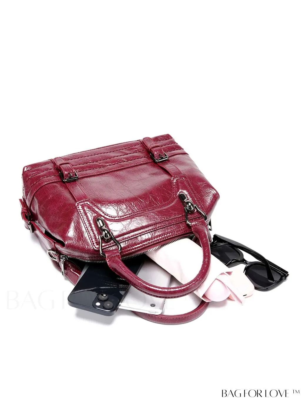 BagForLove - Timeless Vintage Boston Bag - Effortless Elegance with Handle